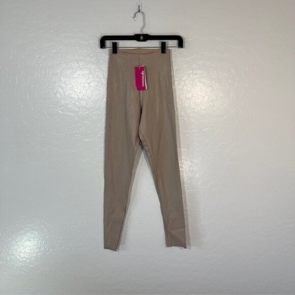 Commando Pants - Commando Sand Brown Soft Stretch Faux Leather Leggings sz Small NEW